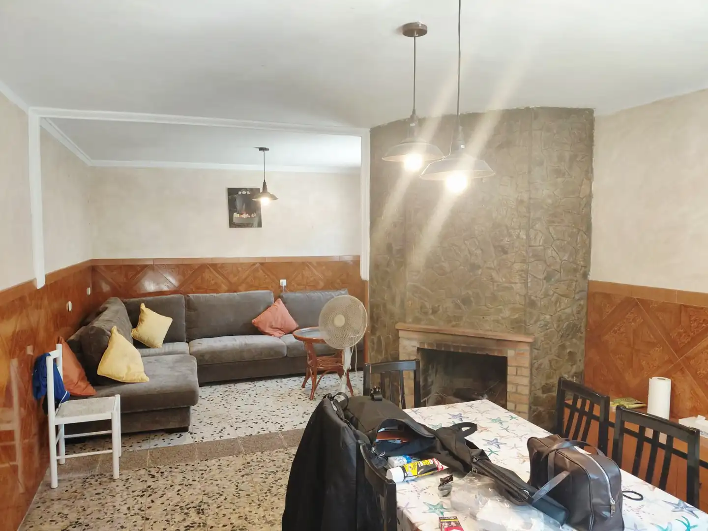 Wohnzimmer von Haus oder Chalet zur Miete in Calafell mit Privatgarten, Abstellraum und Schwimmbad