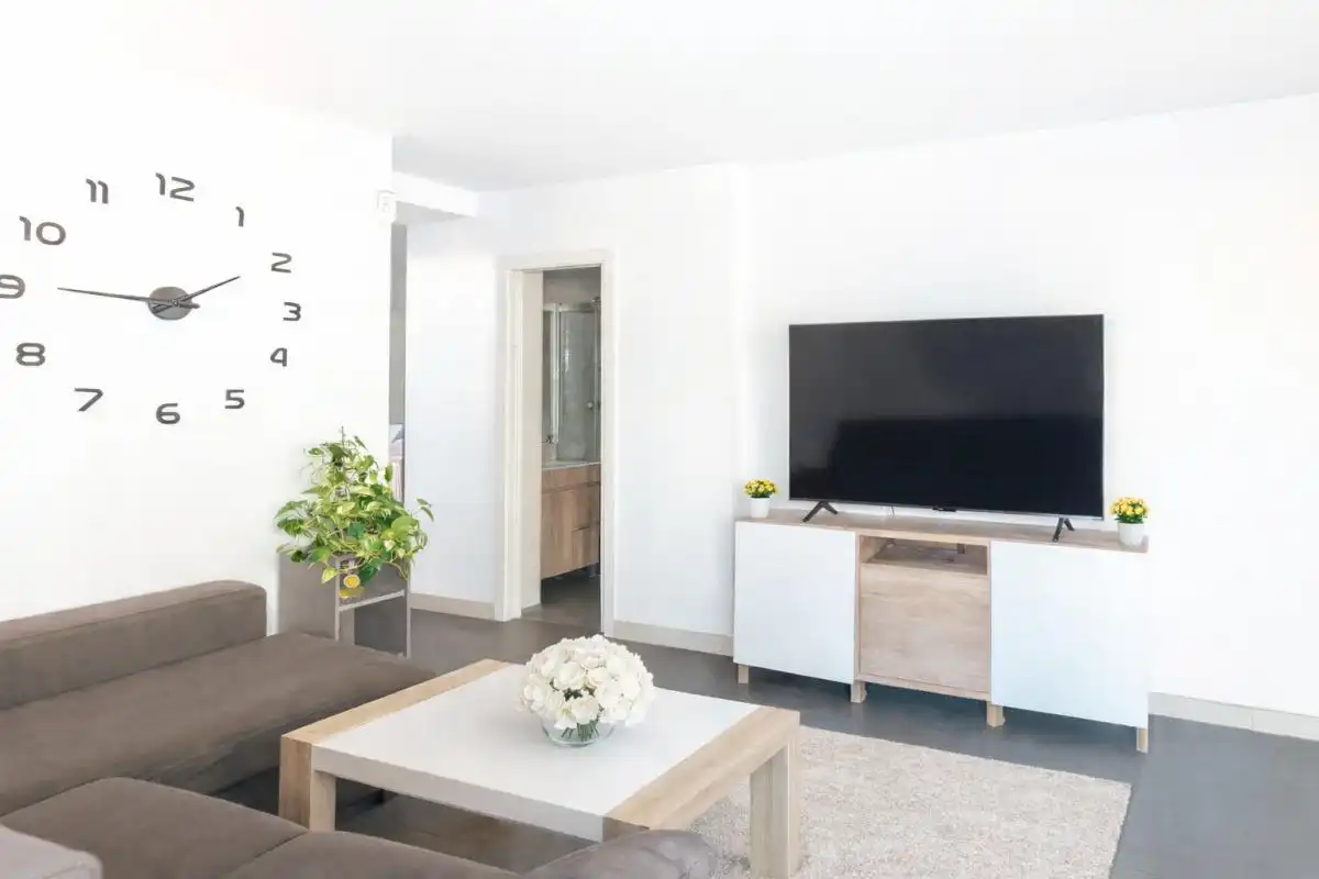 Sala de estar de Piso en venta en Sant Antoni de Portmany con Aire acondicionado, Calefacción y Amueblado