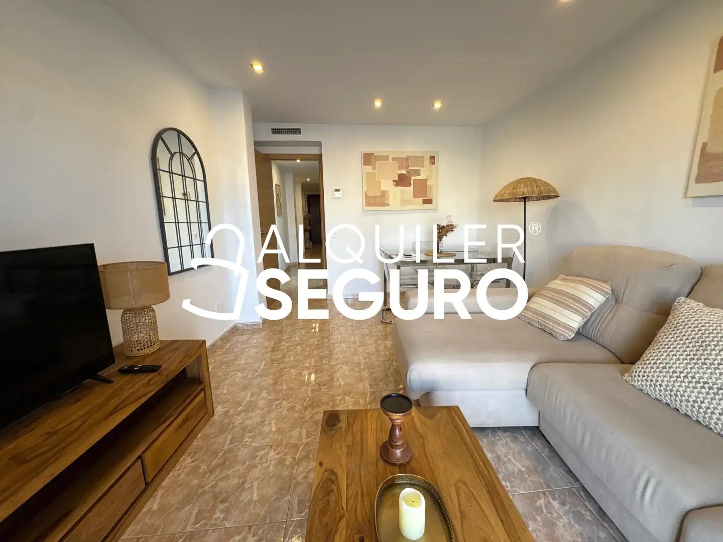 Wohnzimmer von Wohnung zur Miete in Málaga mit Klimaanlage, Terrasse und Möbliert
