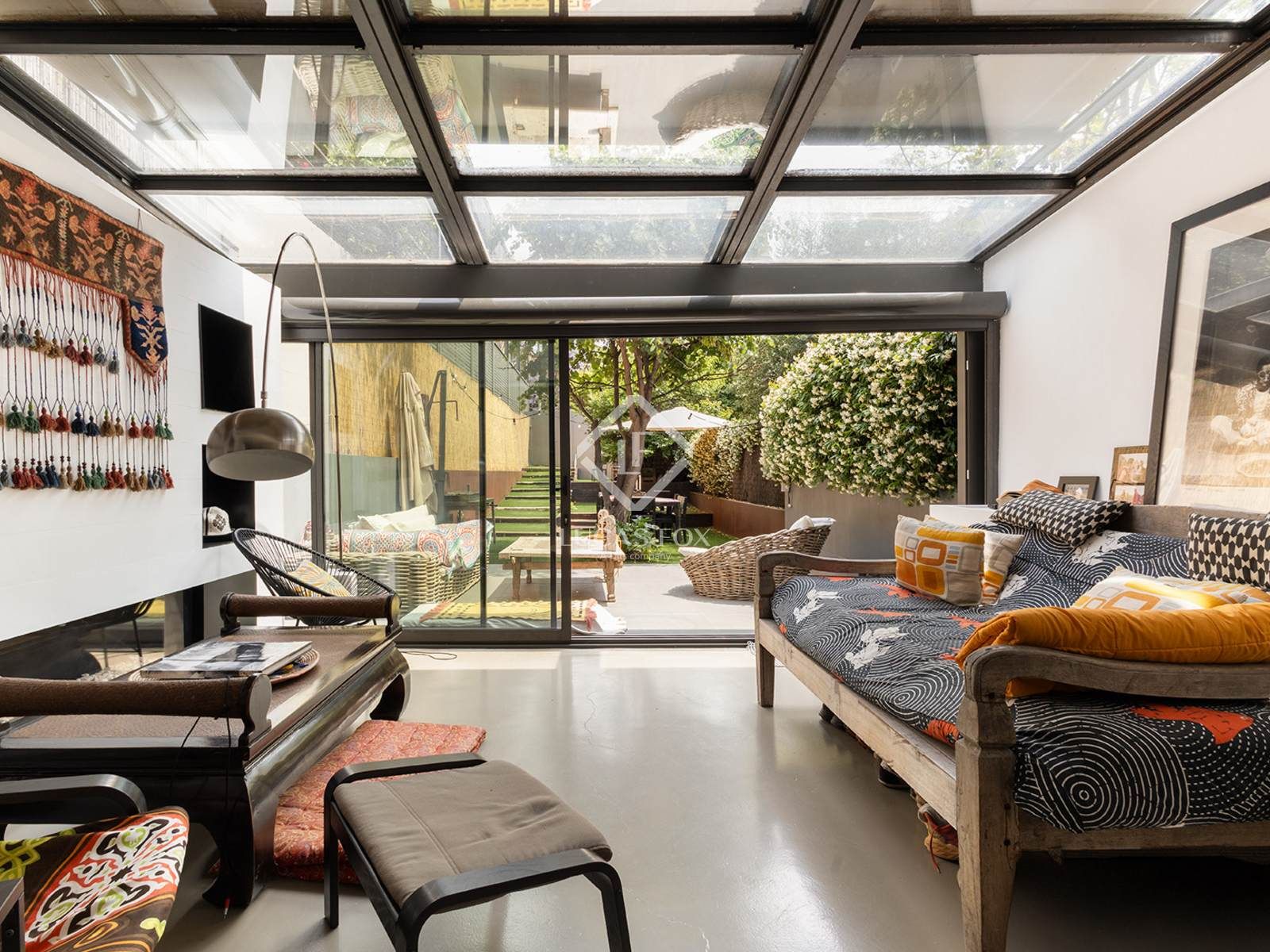 Living room of House or chalet for sale in  Barcelona Capital  with Private garden, Terrace and Storage room
