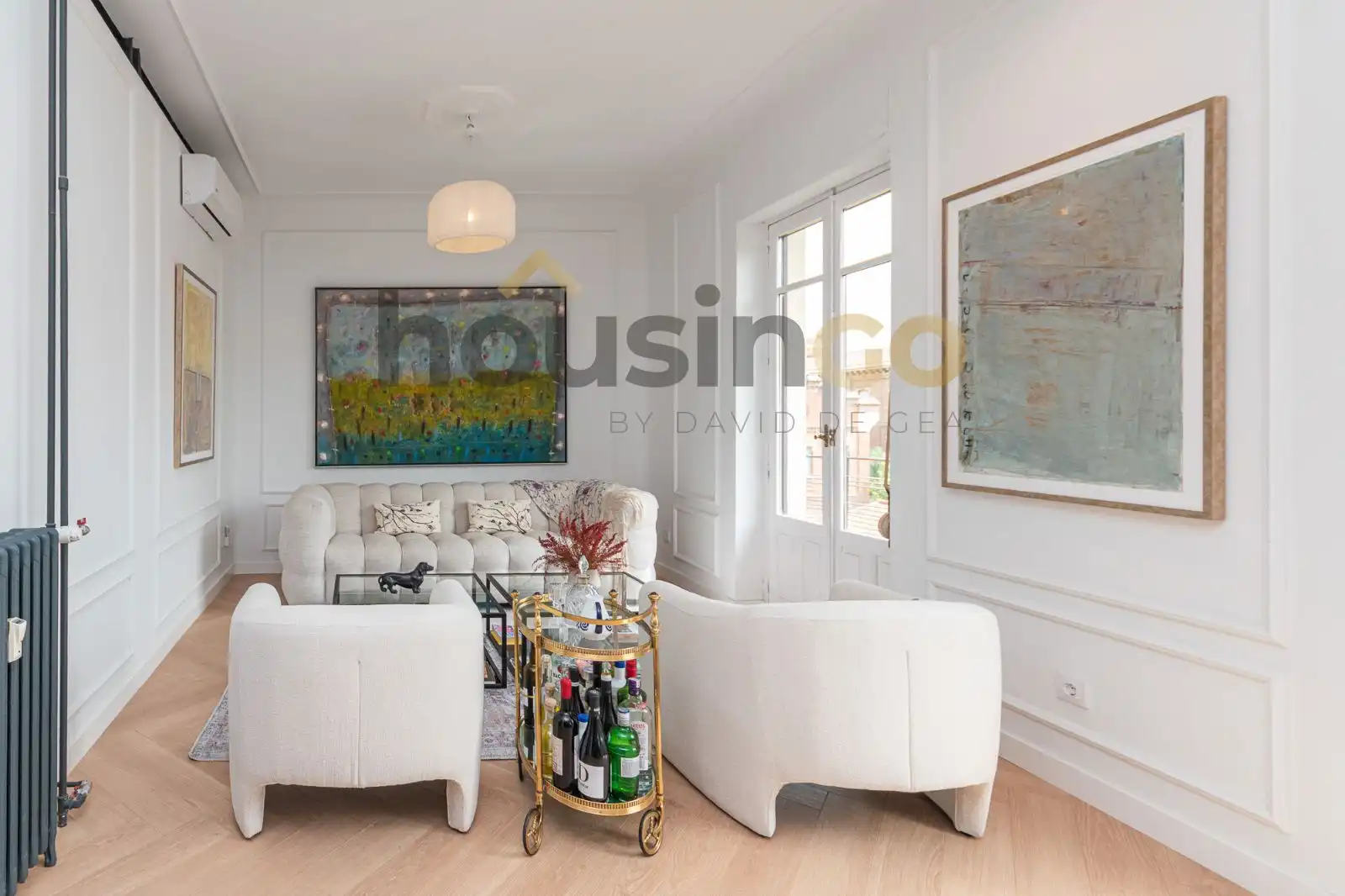 Wohnzimmer von Wohnung zur Miete in Madrid mit Klimaanlage, Heizung und Terrasse