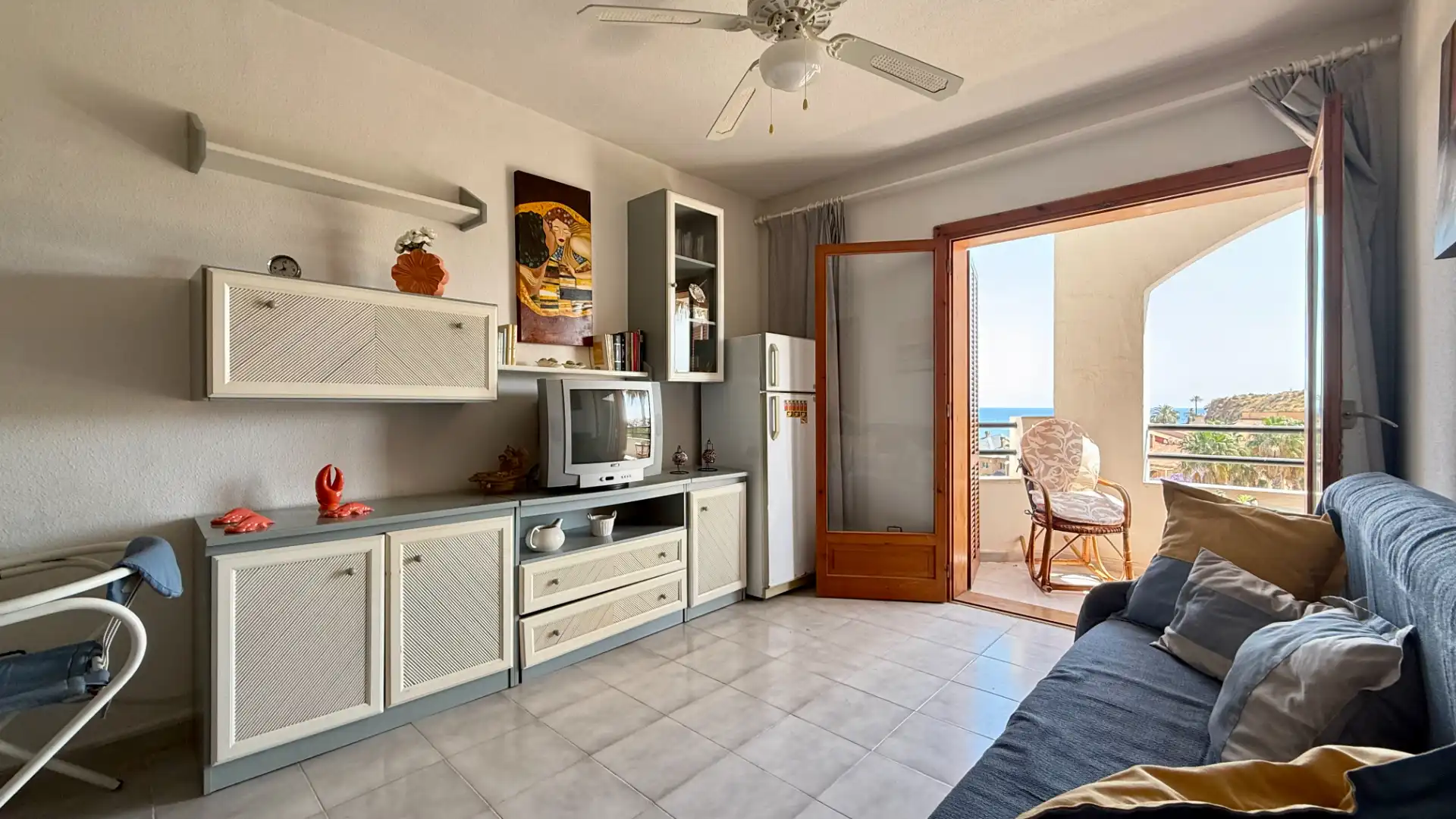 Wohnzimmer von Wohnung zum Verkauf in Mazarrón mit Abstellraum, Möbliert und Balkon