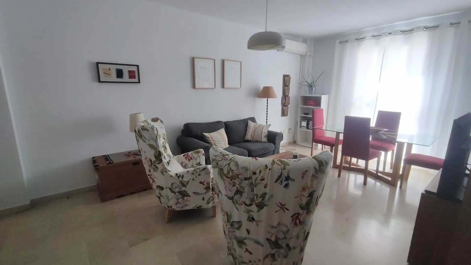 Sala de estar de Piso de alquiler en Málaga con Aire acondicionado, Calefacción y Amueblado