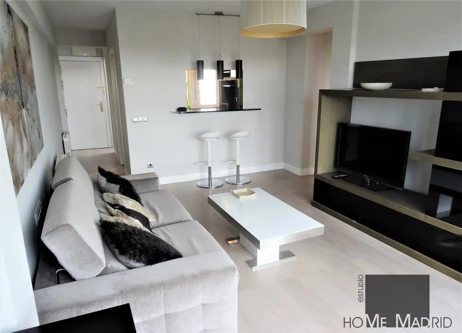 Wohnzimmer von Wohnung zur Miete in Madrid mit Klimaanlage, Heizung und Möbliert