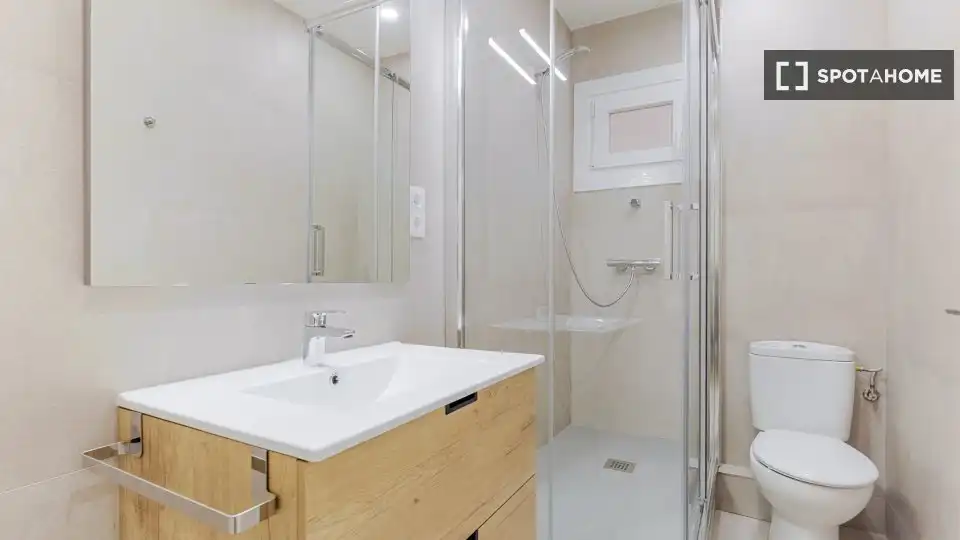 Bany de Apartament per a compartir en Barcelona amb Aire condicionat, Calefacció i Terrassa