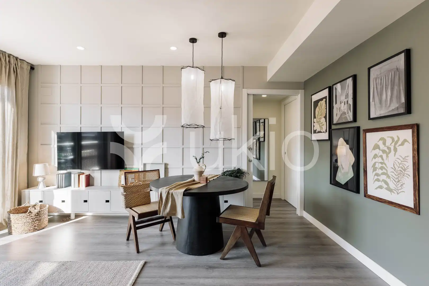 Dining room of Apartments for rent in Barcelona  with Air Conditioner, Heating and Terrace
