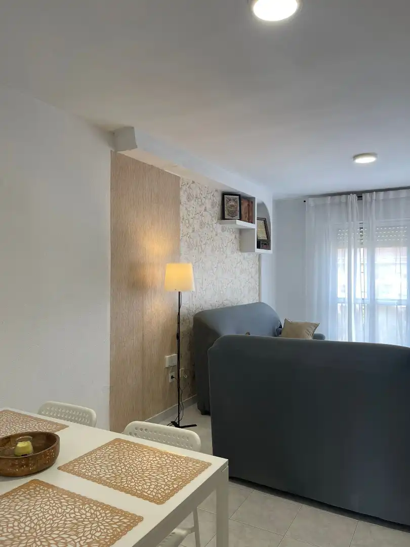 Living room of Flat for rent in Plasencia  with Air Conditioner, Terrace and Furnished