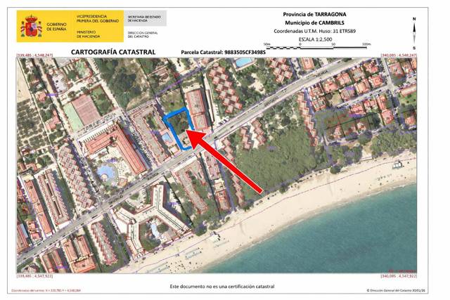 Terreno residencial en Venta en Avenida DIPUTACIO, 81 en Vilafortuny Platja
