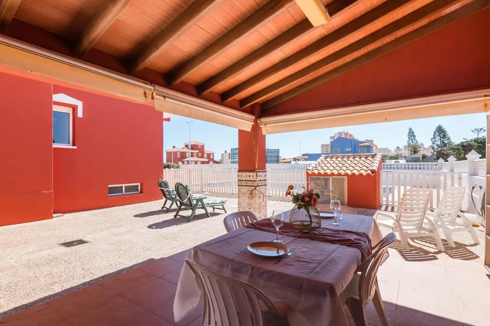 Terraza de Casa o chalet en venta en La Manga del Mar Menor con Aire acondicionado, Calefacción y Jardín privado
