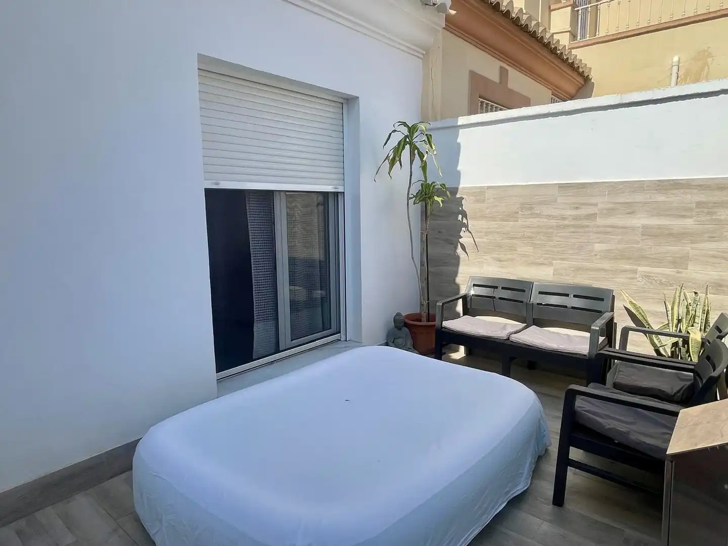 Terraza de Casa adosada en venta en Almería con Aire acondicionado, Parquet y Amueblado