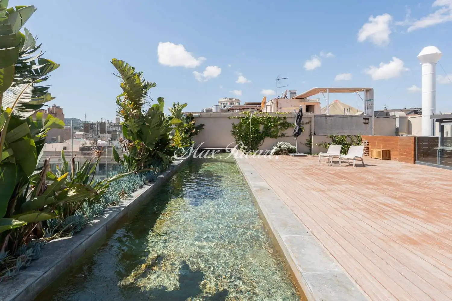 Terrace of Flat for rent in Barcelona  with Air Conditioner, Heating and Storage room
