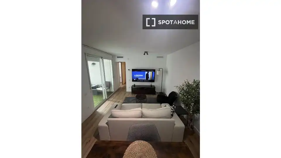 Living room of Flat for share in Barcelona  with Air Conditioner, Heating and Furnished