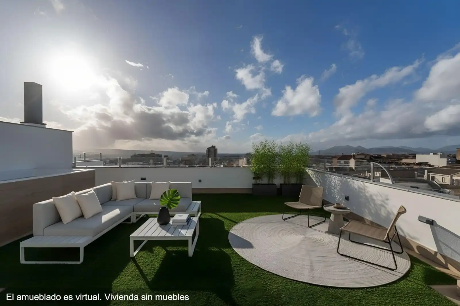Terraza de Dúplex de alquiler en Granada con Aire acondicionado, Calefacción y Terraza