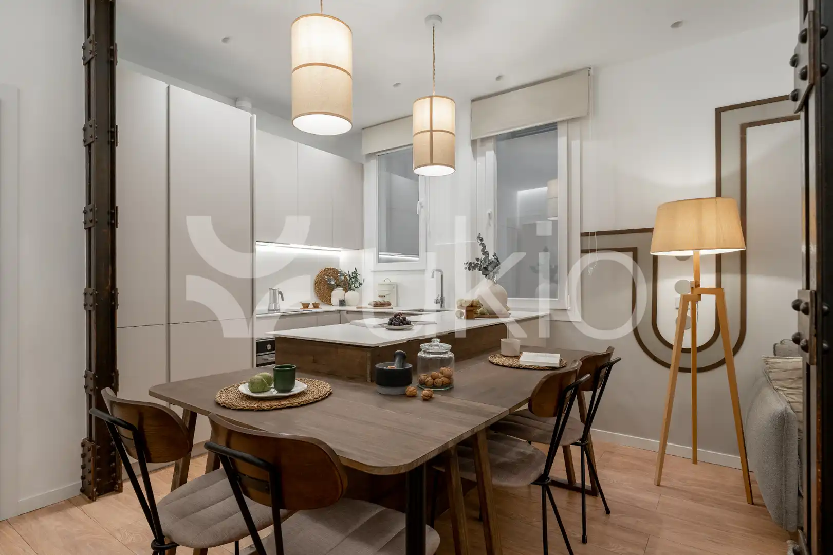 Cocina de Apartamento de alquiler en Madrid con Aire acondicionado, Calefacción y Amueblado