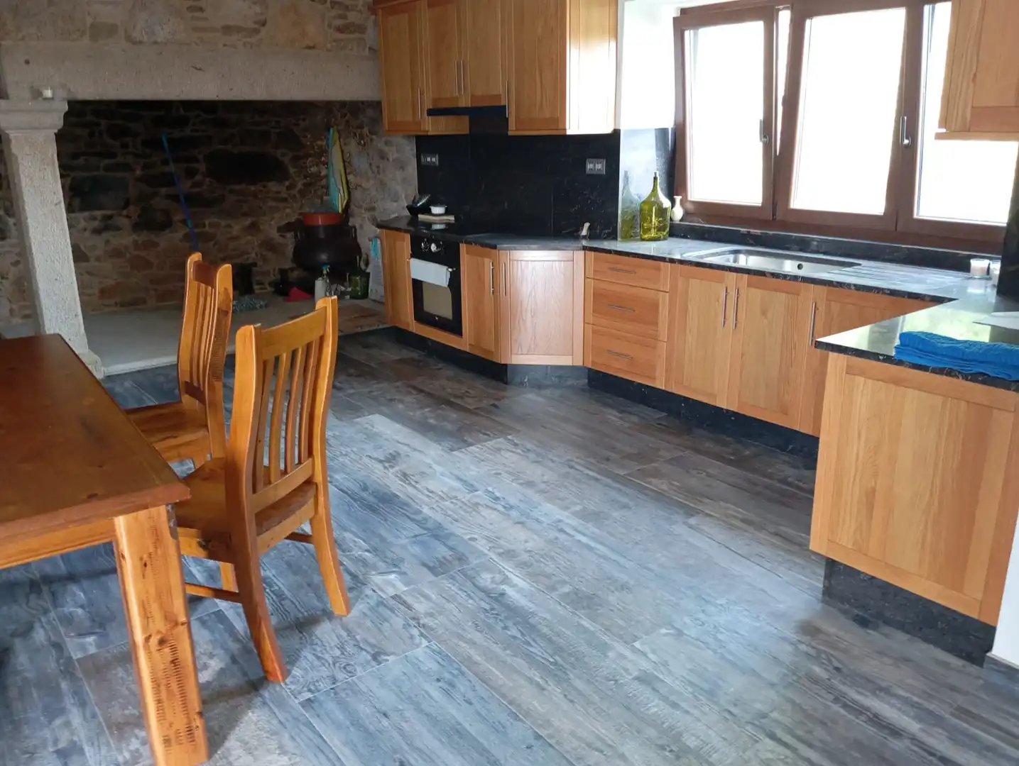 Cocina de Casa o chalet en venta en A Laracha   con Amueblado