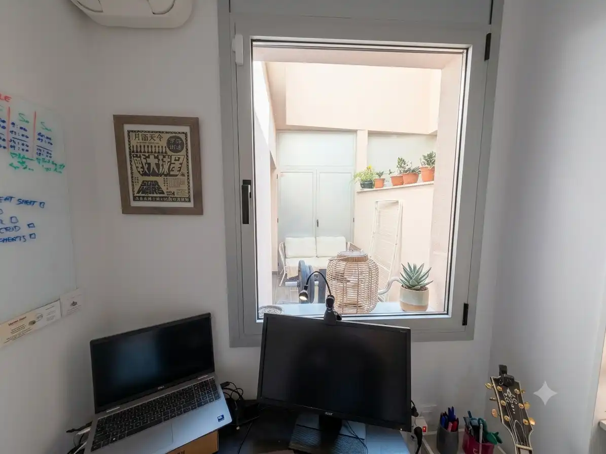 Terraza de Apartamento de alquiler en Badalona con Calefacción, Amueblado y Horno