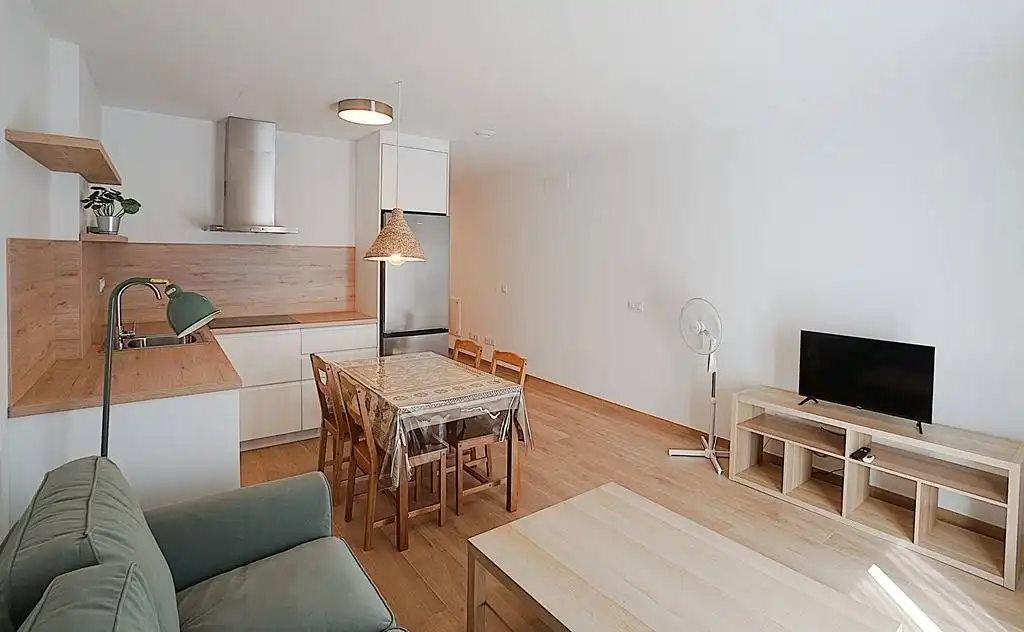 Sala d'estar de Estudi en venda en Las Palmas de Gran Canaria amb Traster, Moblat i Balcó