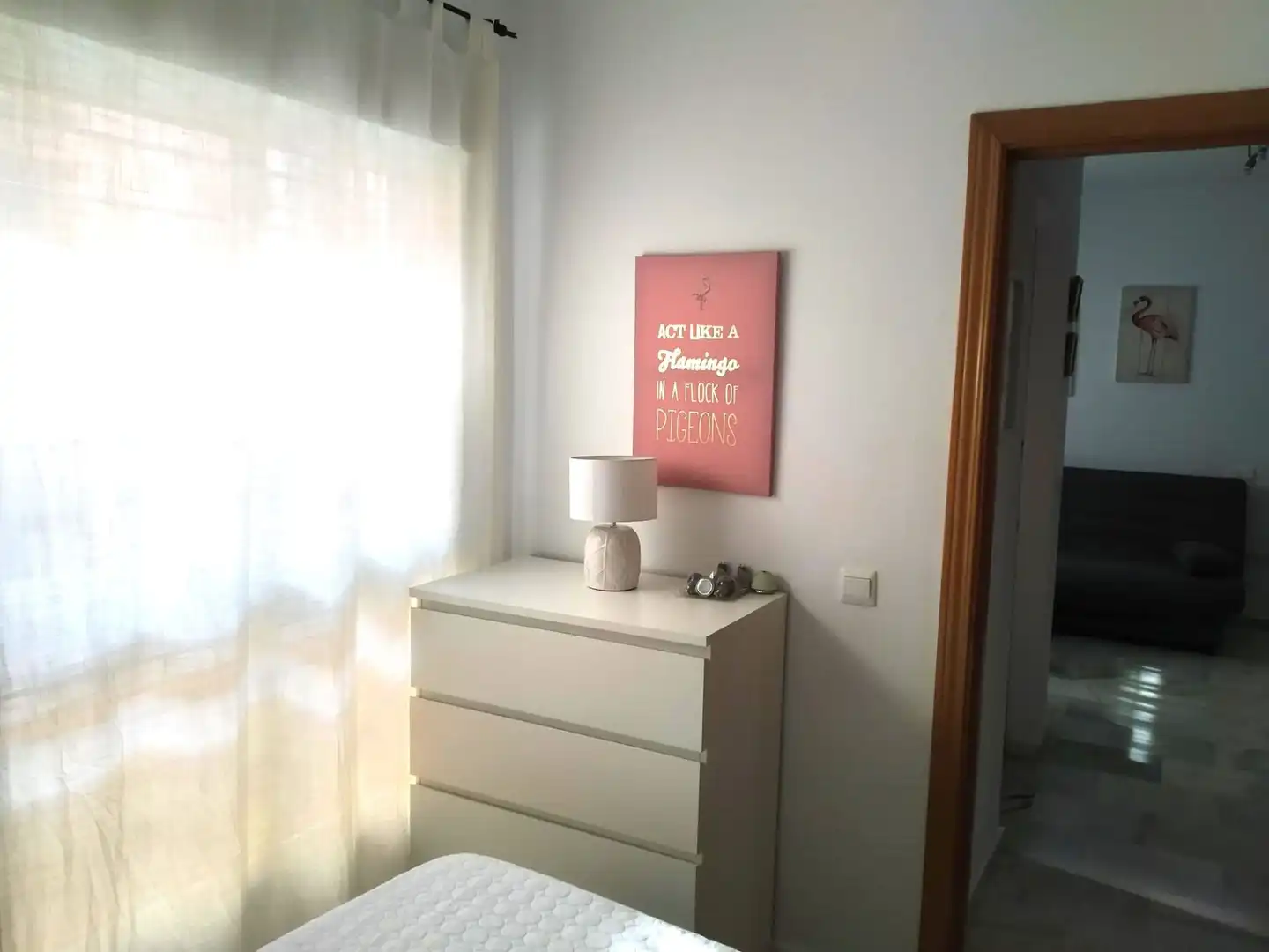 Schlafzimmer von Wohnung zur Miete in Málaga mit Möbliert