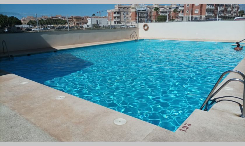 Swimming pool of Apartment for sale in Roquetas de Mar  with Terrace, Furnished and Community pool