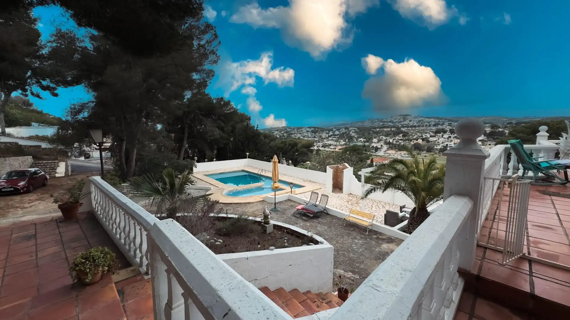Vista exterior de Casa o chalet en venta en Moraira con Jardín privado, Terraza y Trastero
