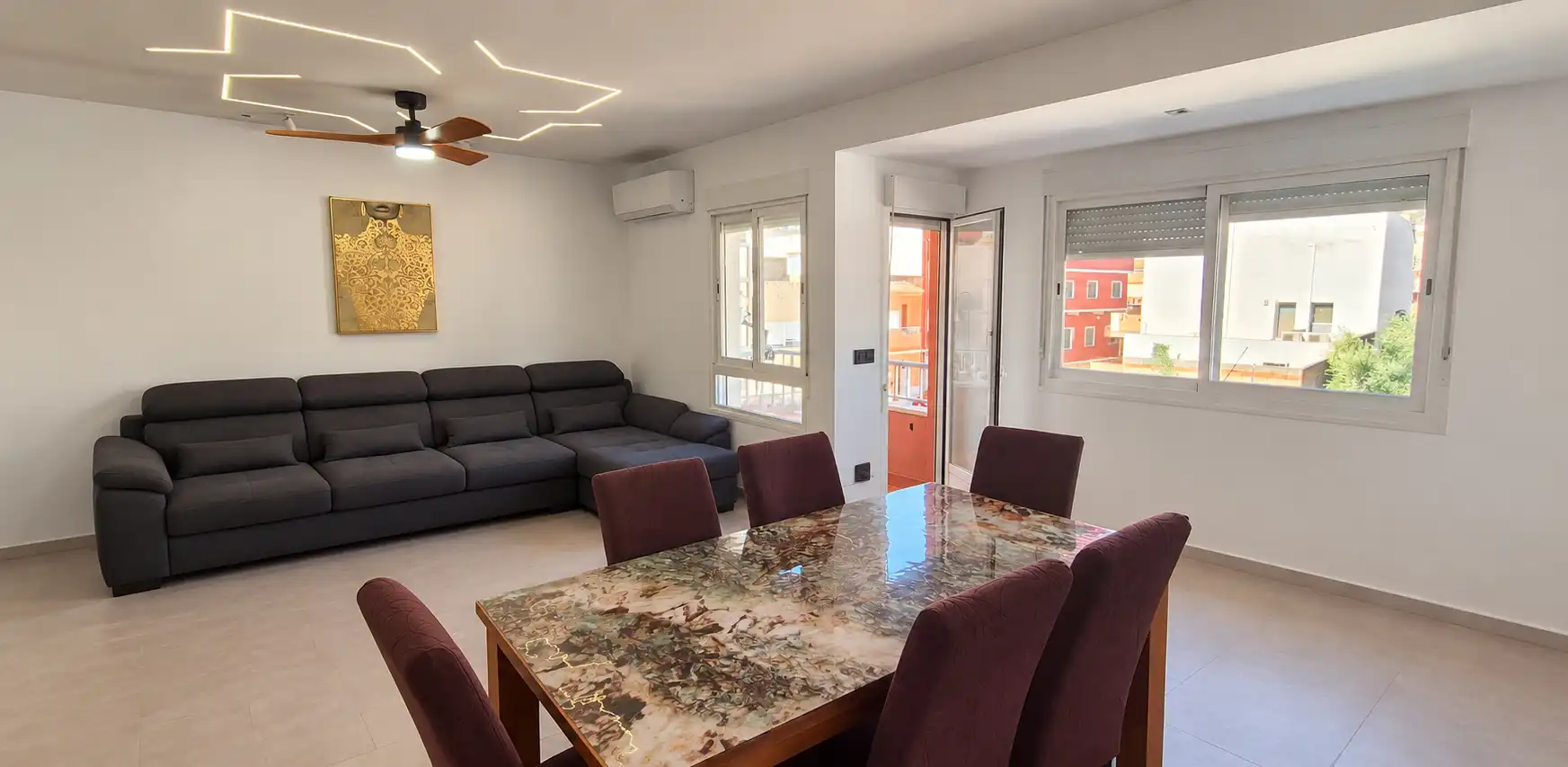 Living room of Flat for sale in Palma de Gandia  with Air Conditioner, Heating and Terrace