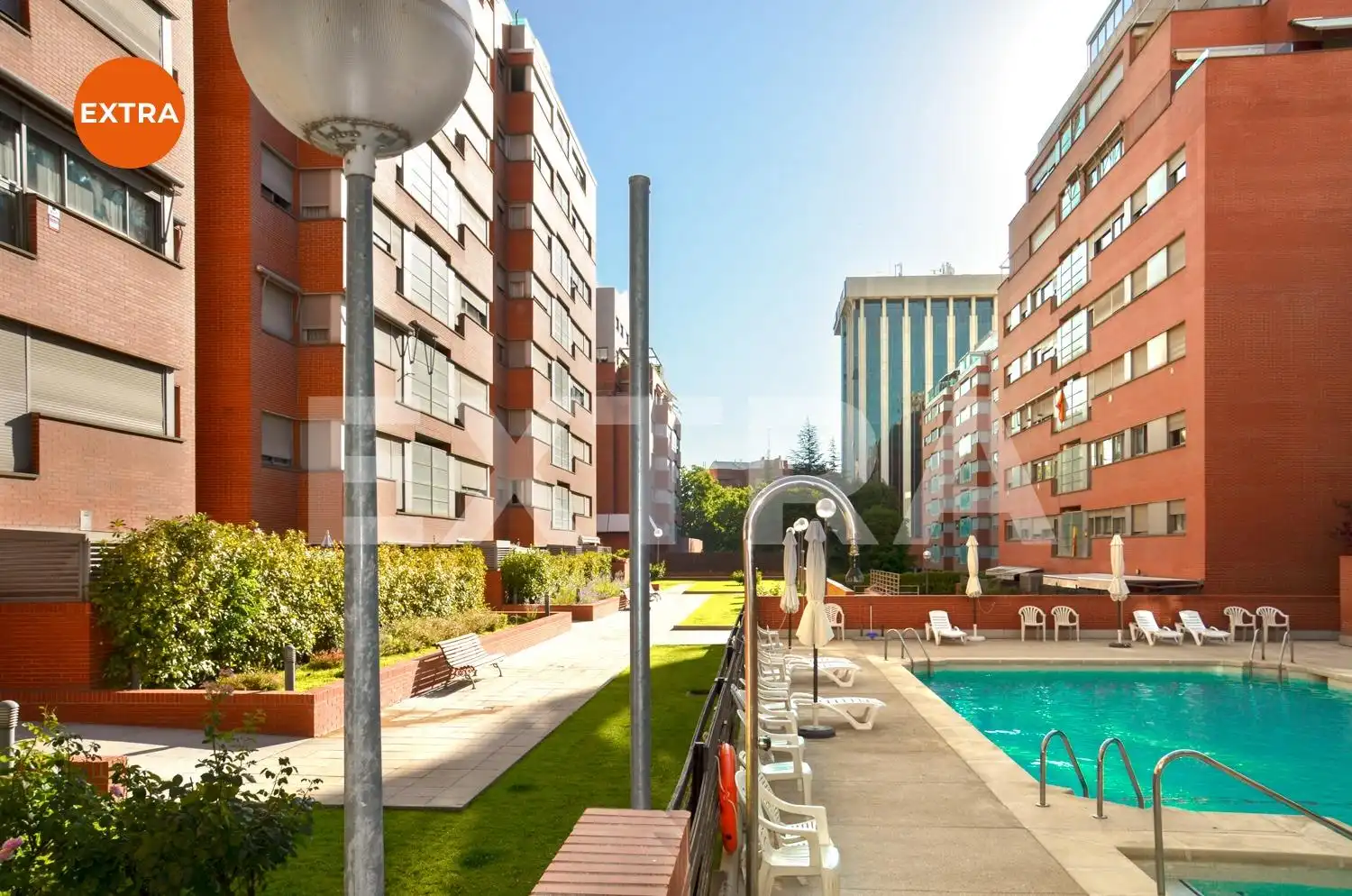 Exterior view of Flat for sale in Madrid  with Air Conditioner, Heating and Private garden