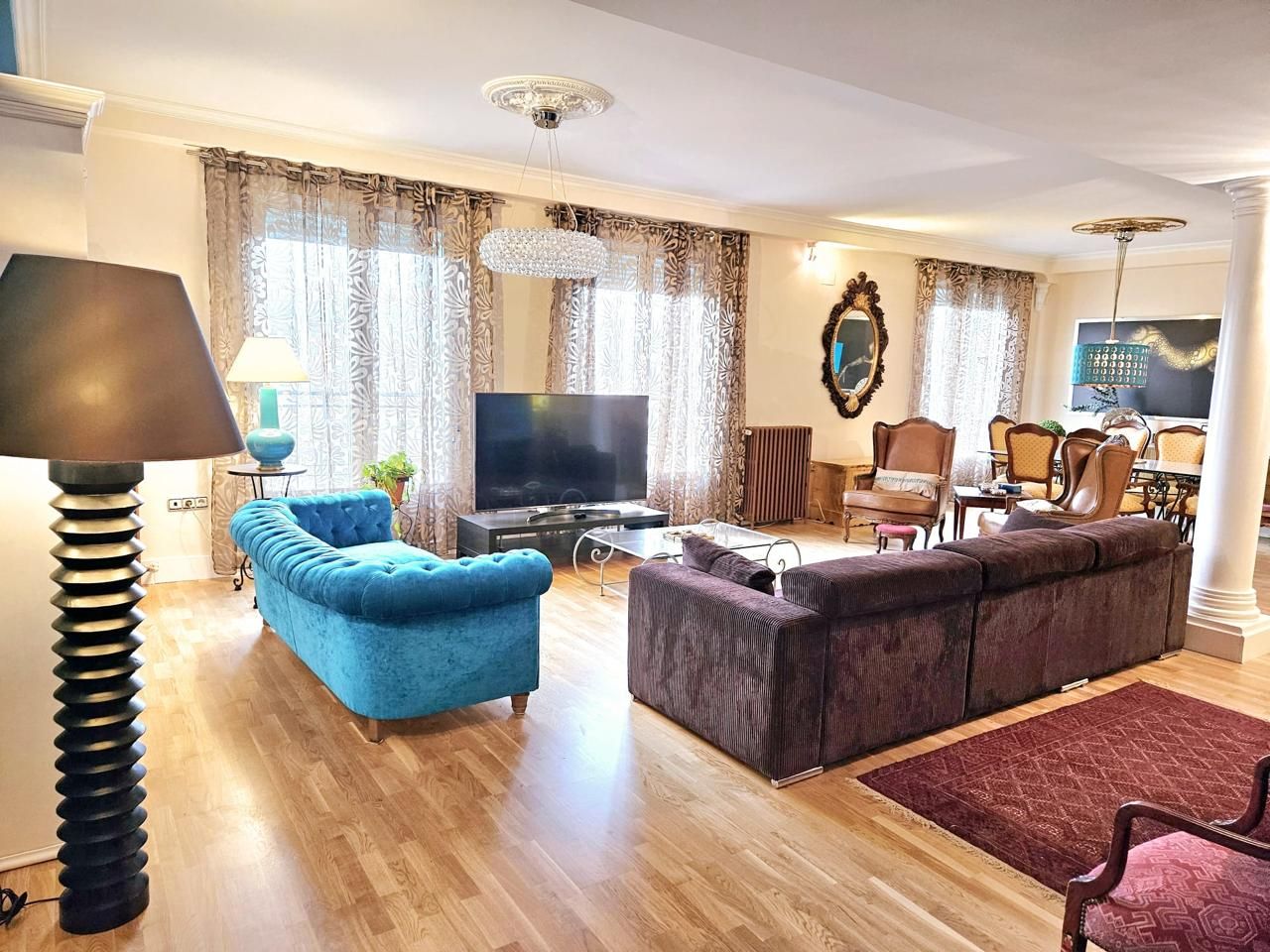 Living room of Flat for sale in  Zaragoza Capital  with Air Conditioner, Heating and Parquet flooring