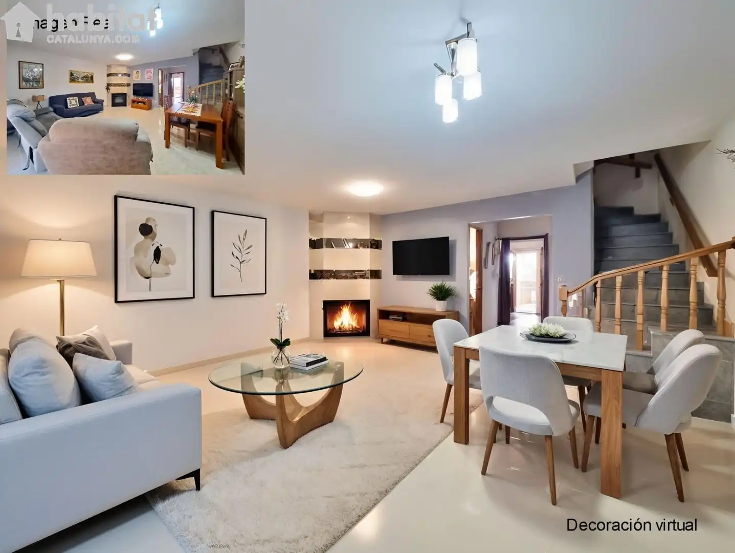 Sala de estar de Casa adosada en venta en Martorell con Aire acondicionado, Calefacción y Jardín privado