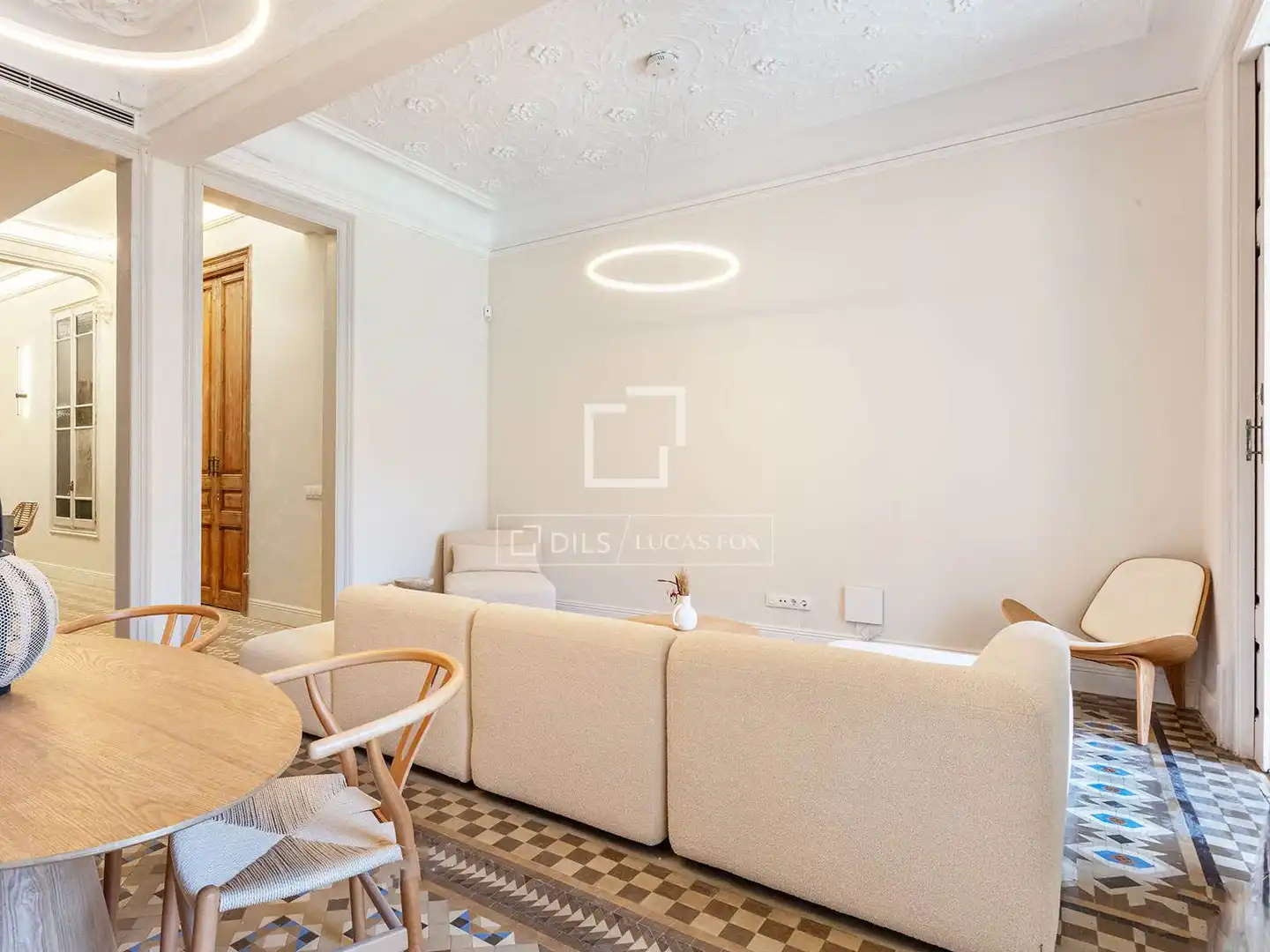 Living room of Flat for sale in Barcelona  with Air Conditioner, Private garden and Terrace