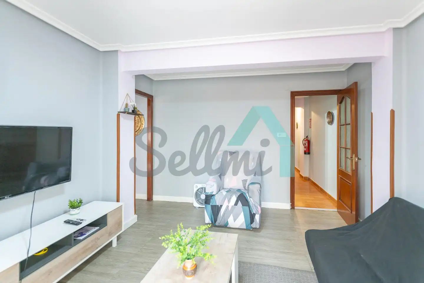 Living room of Flat for rent in Avilés  with Terrace and Furnished