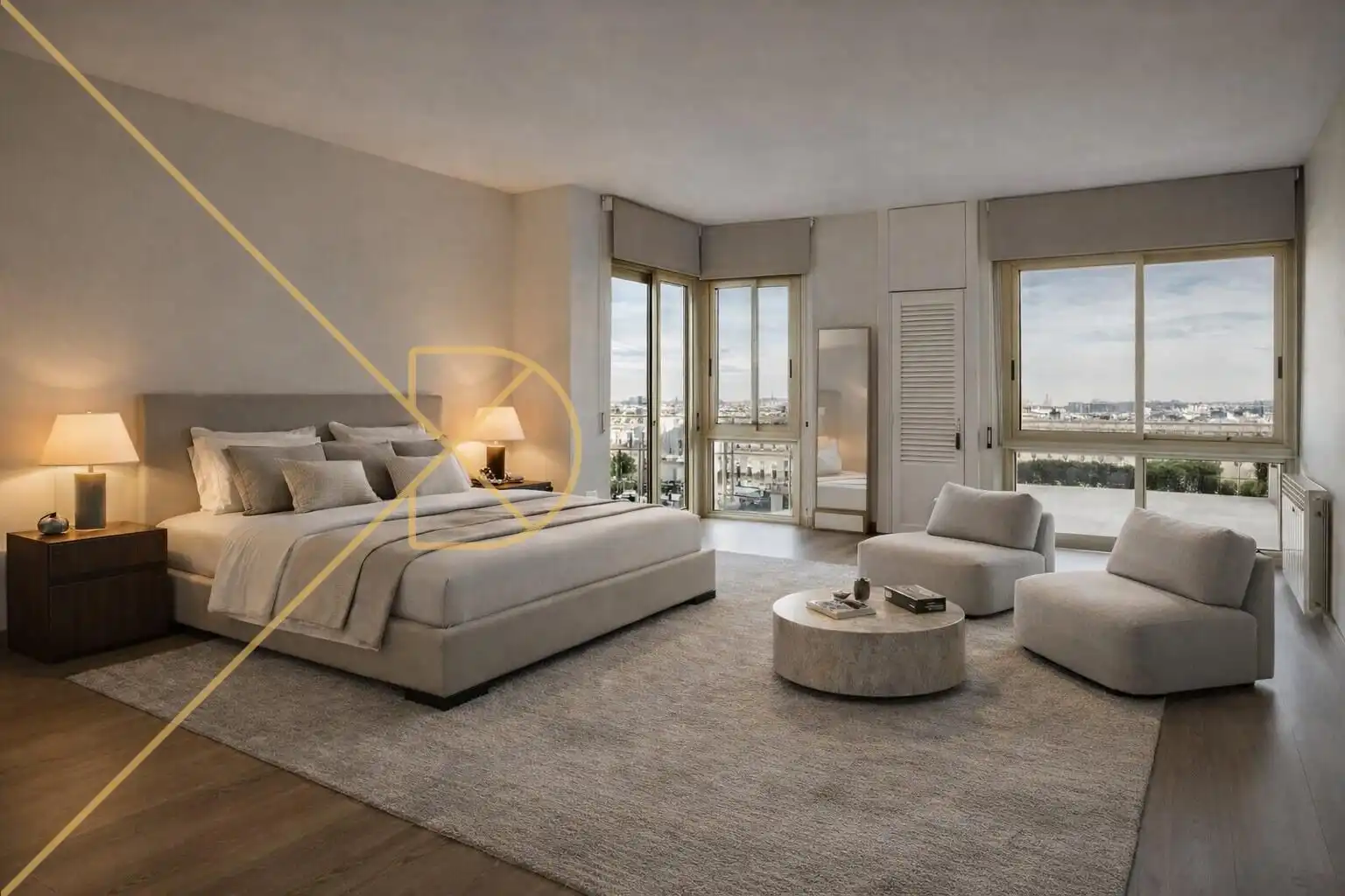 Schlafzimmer von Wohnung zum Verkauf in Barcelona mit Parkett