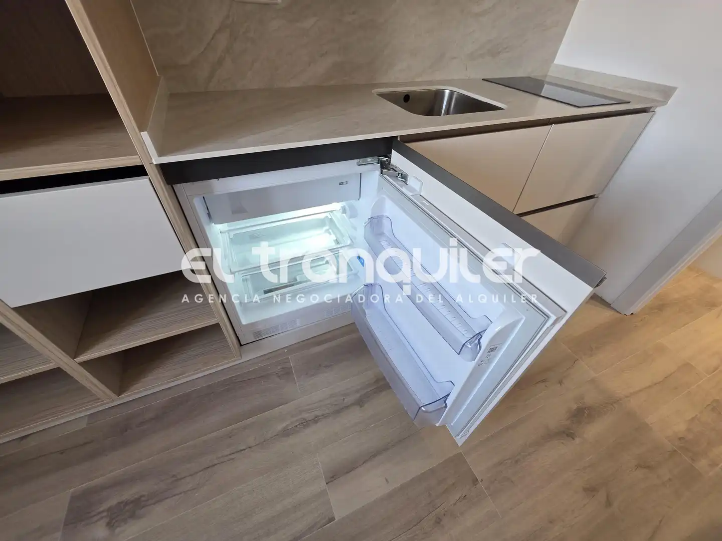 Küche von Wohnung zur Miete in Madrid mit Klimaanlage und Waschmaschine
