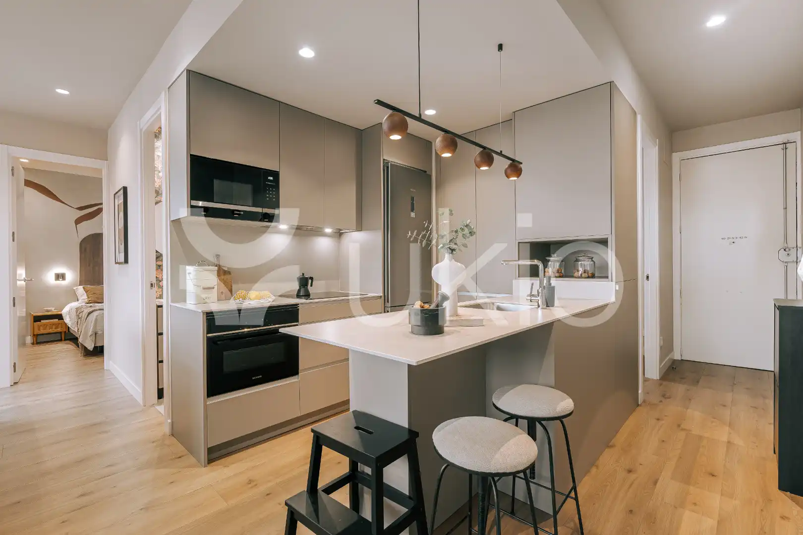 Cuina de Apartament de lloguer en Madrid amb Aire condicionat, Calefacció i Terrassa
