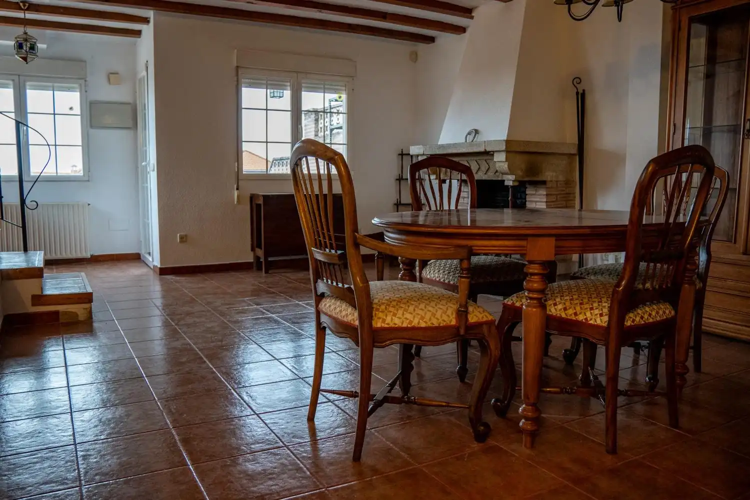Esszimmer von Einfamilien-Reihenhaus zur Miete in Miraflores de la Sierra mit Heizung, Möbliert und Balkon