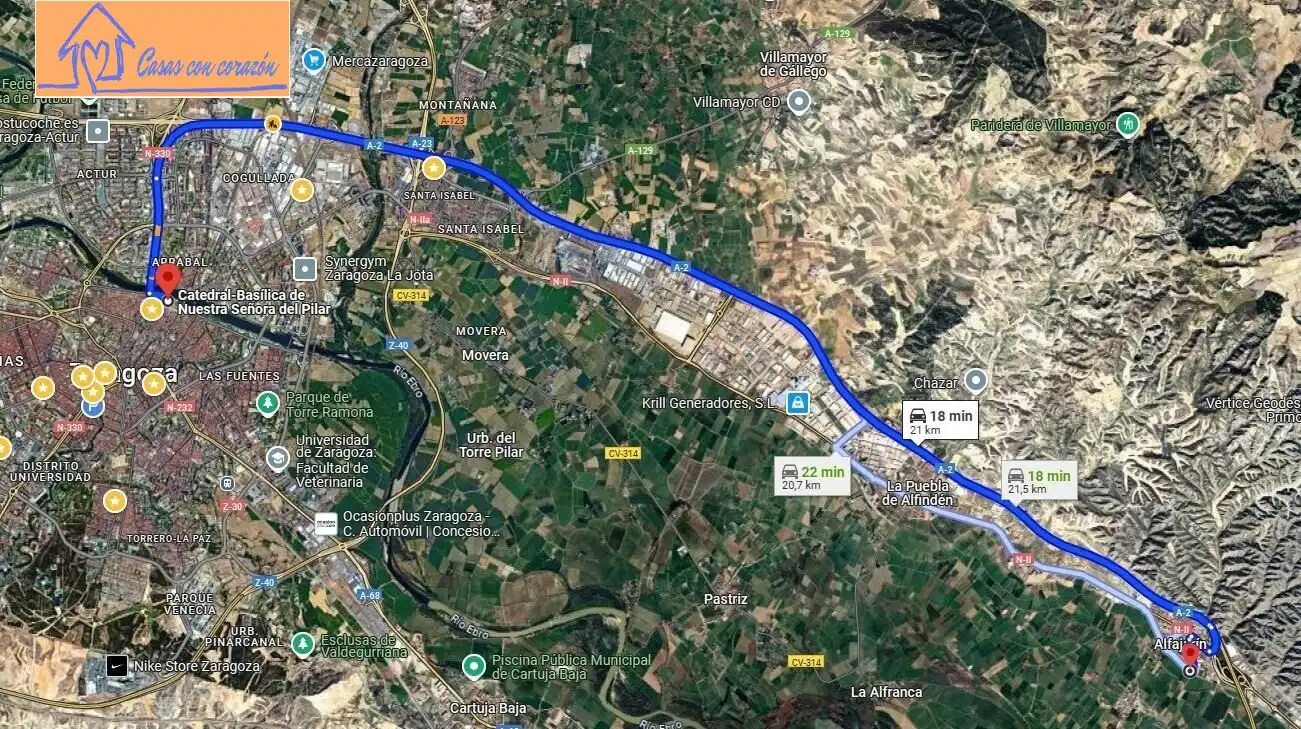 Vista exterior de Residencial en venta en Alfajarín