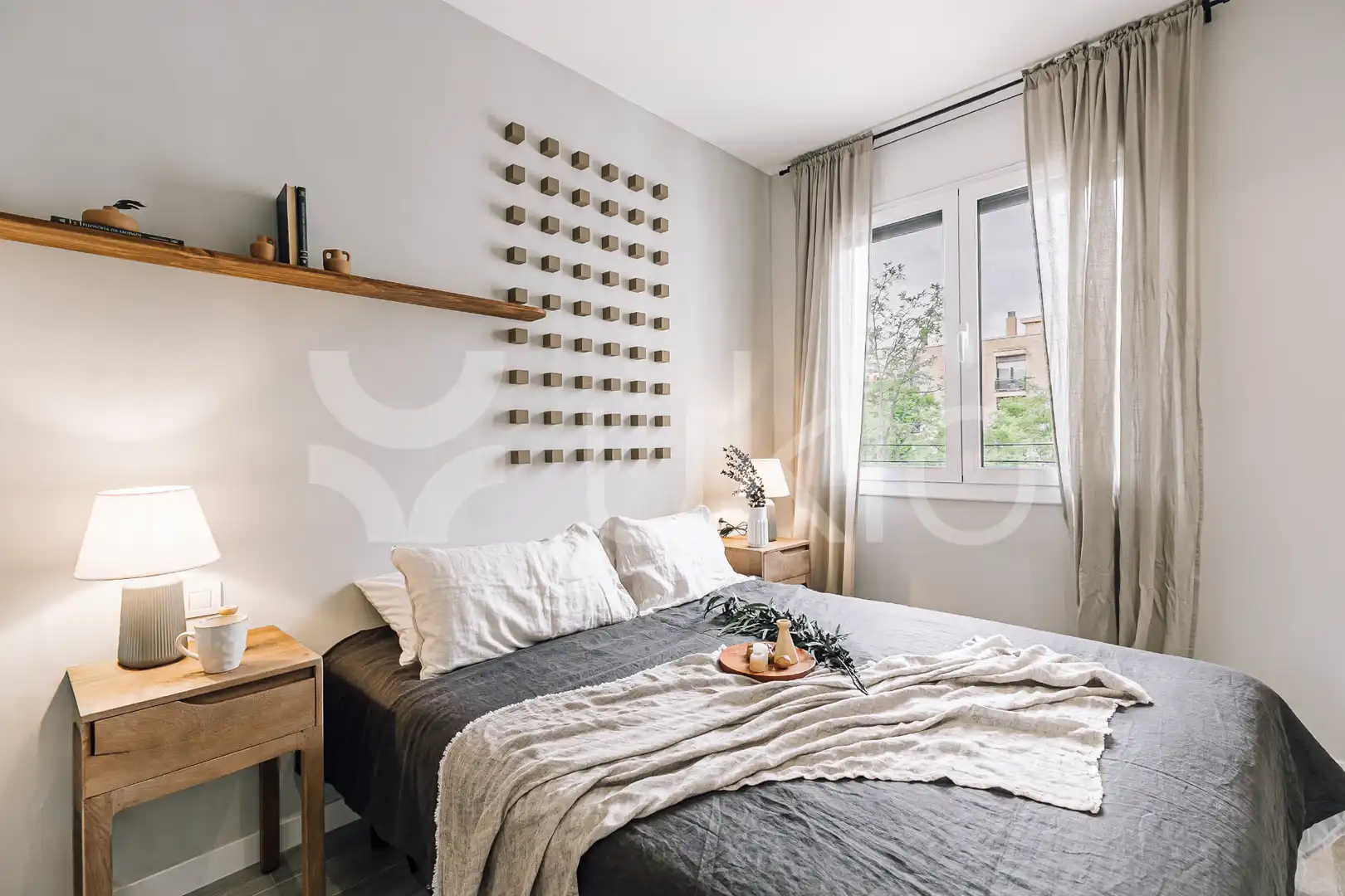 Habitación de Apartamento de alquiler en Barcelona con Aire acondicionado, Calefacción y Amueblado