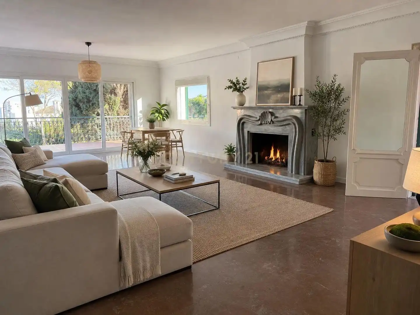 Living room of Apartments for rent in Benalmádena  with Air Conditioner, Private garden and Swimming Pool
