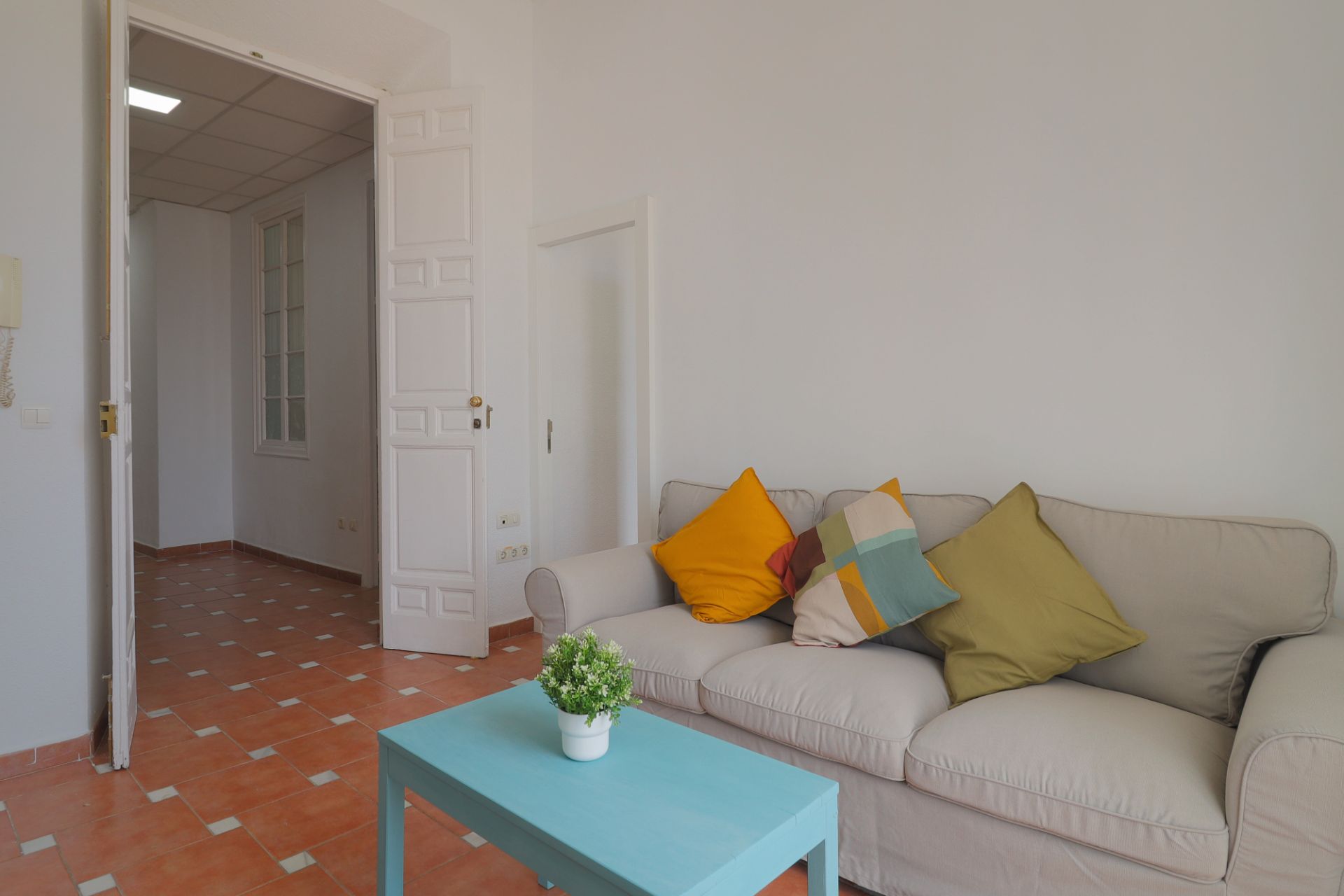 Sala d'estar de Pis per a compartir en Málaga Capital amb Calefacció, Moblat i Rentadora