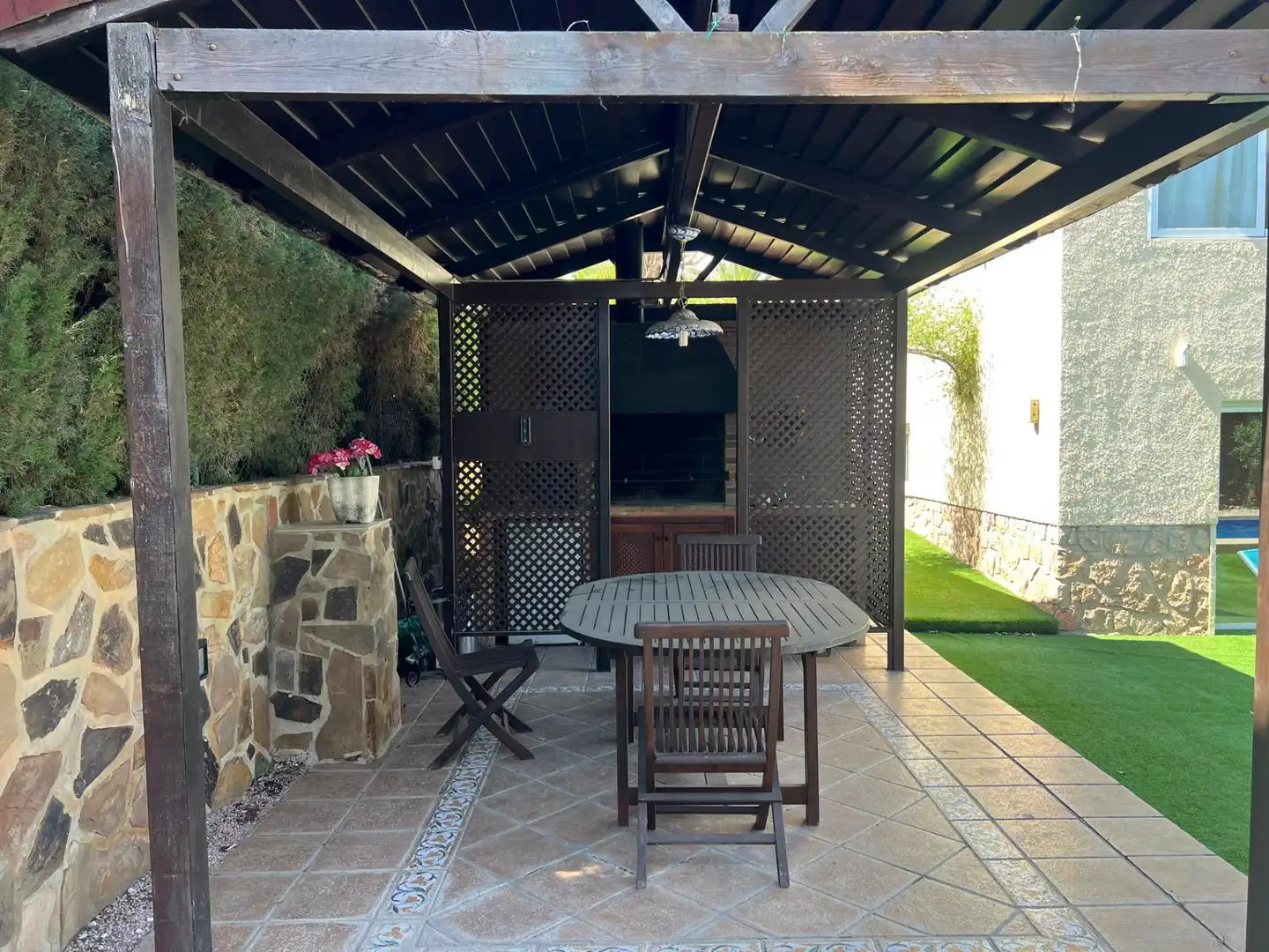 Terraza de Casa o chalet en venta en Benidorm con Aire acondicionado, Jardín privado y Piscina