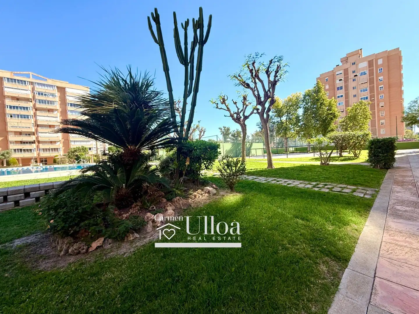 Vista exterior de Apartamento en venta en Alicante / Alacant con Jardín privado y Piscina comunitaria