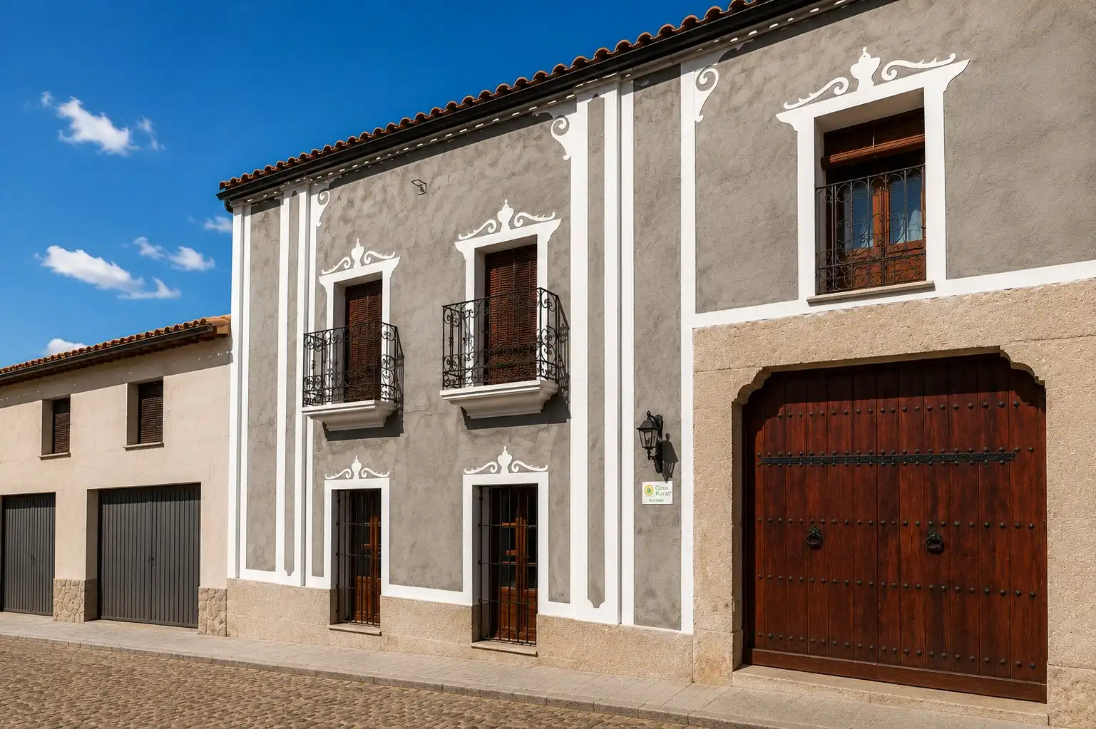 Vista exterior de Casa o xalet en venda en Valdeverdeja amb Aire condicionat, Jardí privat i Terrassa