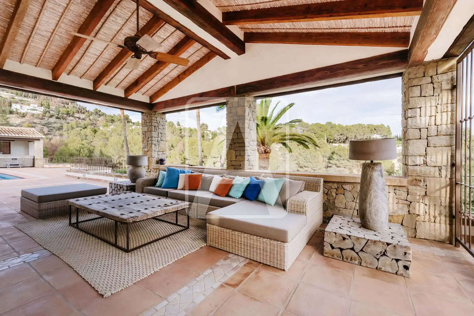 Terraza de Finca rústica en venta en Benissa con Aire acondicionado, Calefacción y Jardín privado
