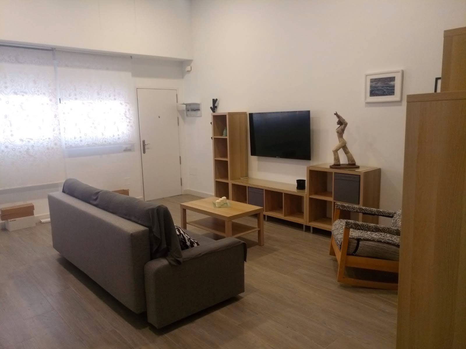 Sala d'estar de Loft de lloguer en Málaga Capital amb Aire condicionat, Calefacció i Moblat