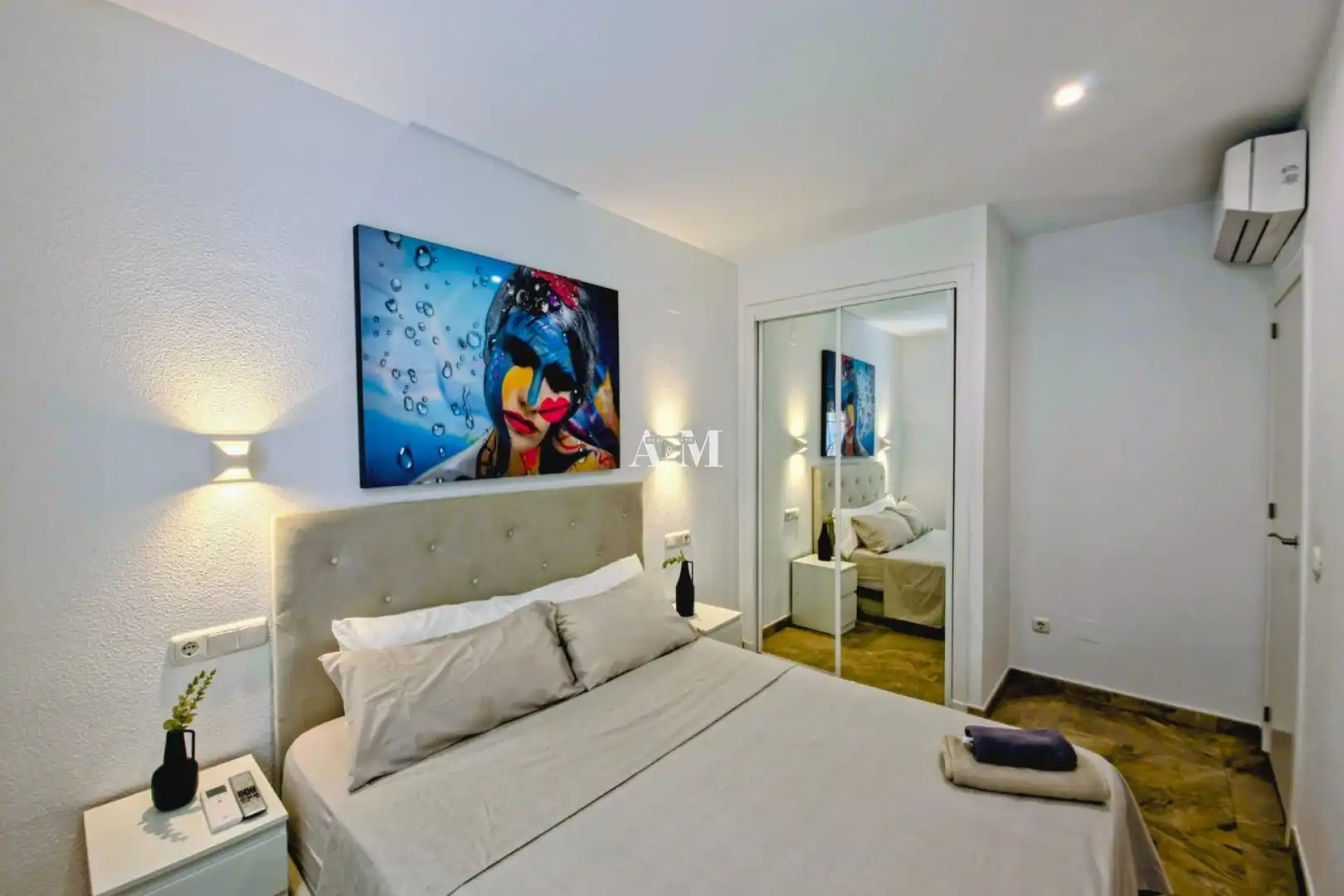Schlafzimmer von Wohnung zur Miete in Guardamar del Segura mit Klimaanlage, Heizung und Terrasse