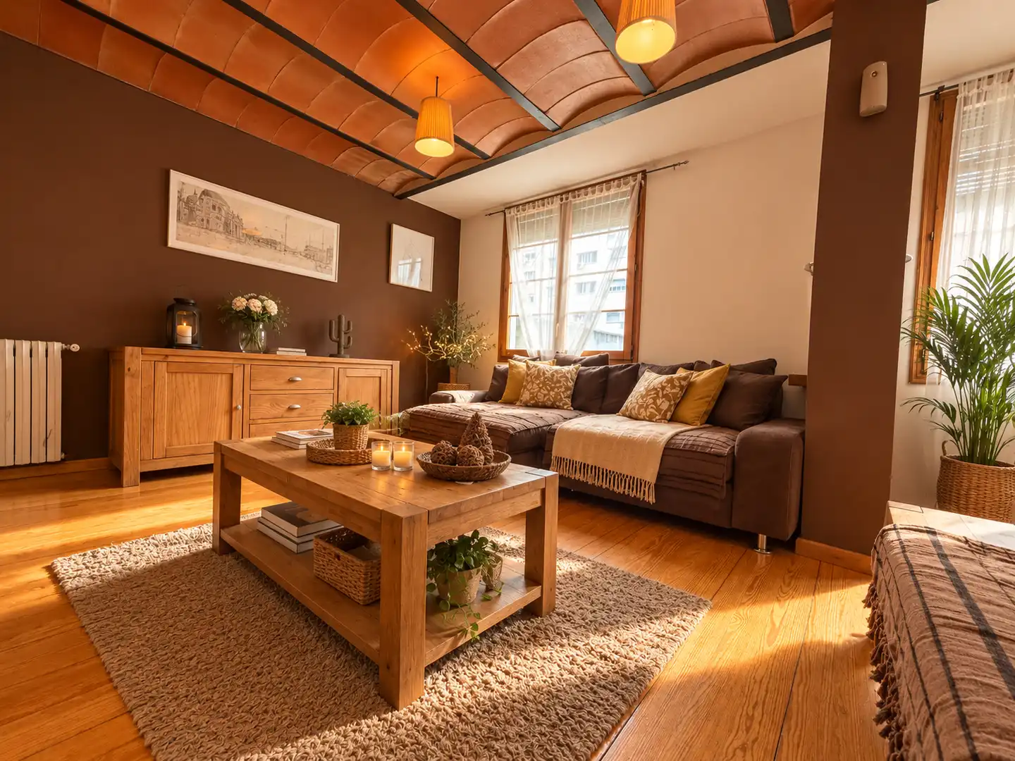 Wohnzimmer von Maisonette zum Verkauf in Zaragoza mit Heizung, Parkett und Terrasse