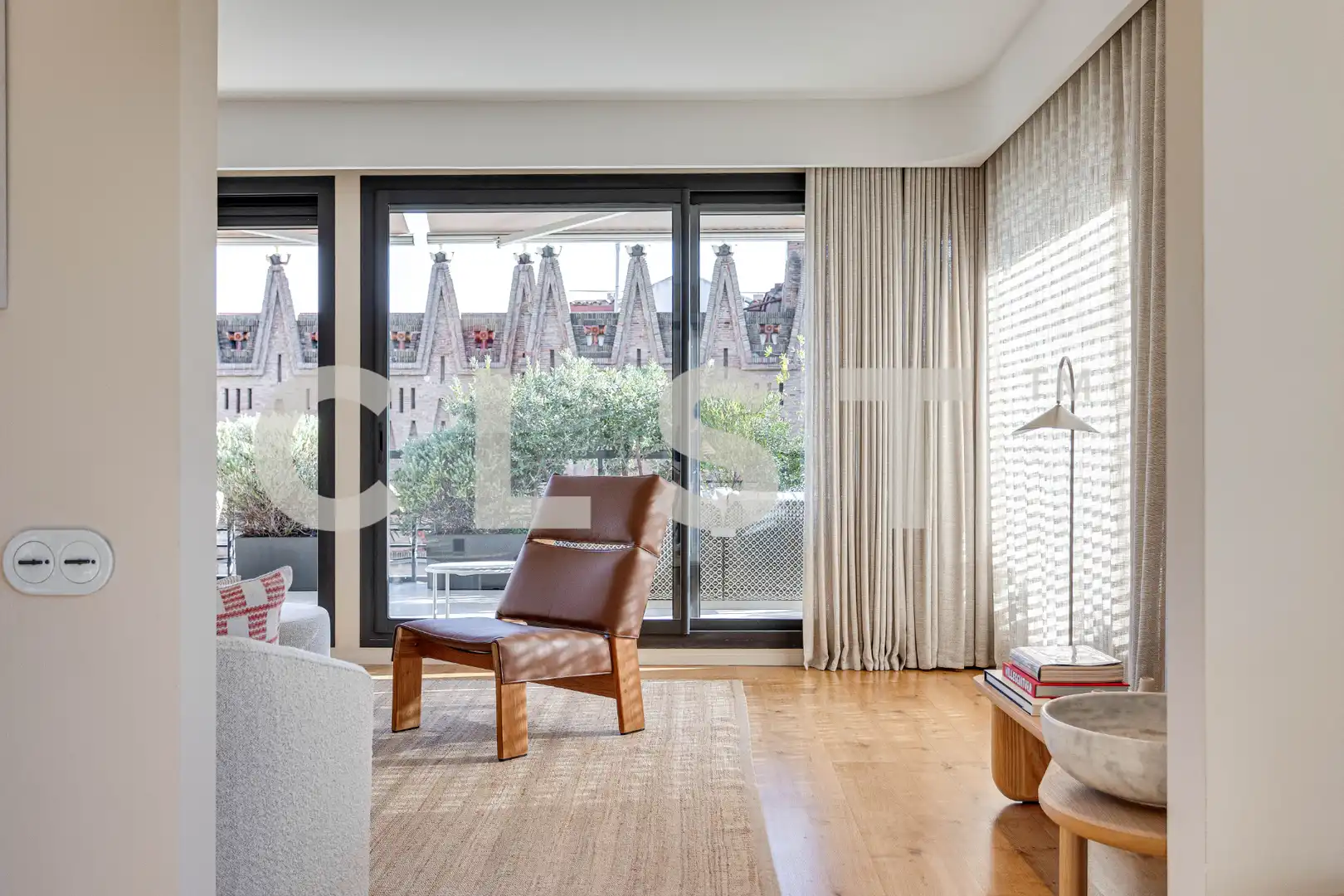 Wohnzimmer von Dachboden zur Miete in Barcelona mit Klimaanlage, Heizung und Parkett