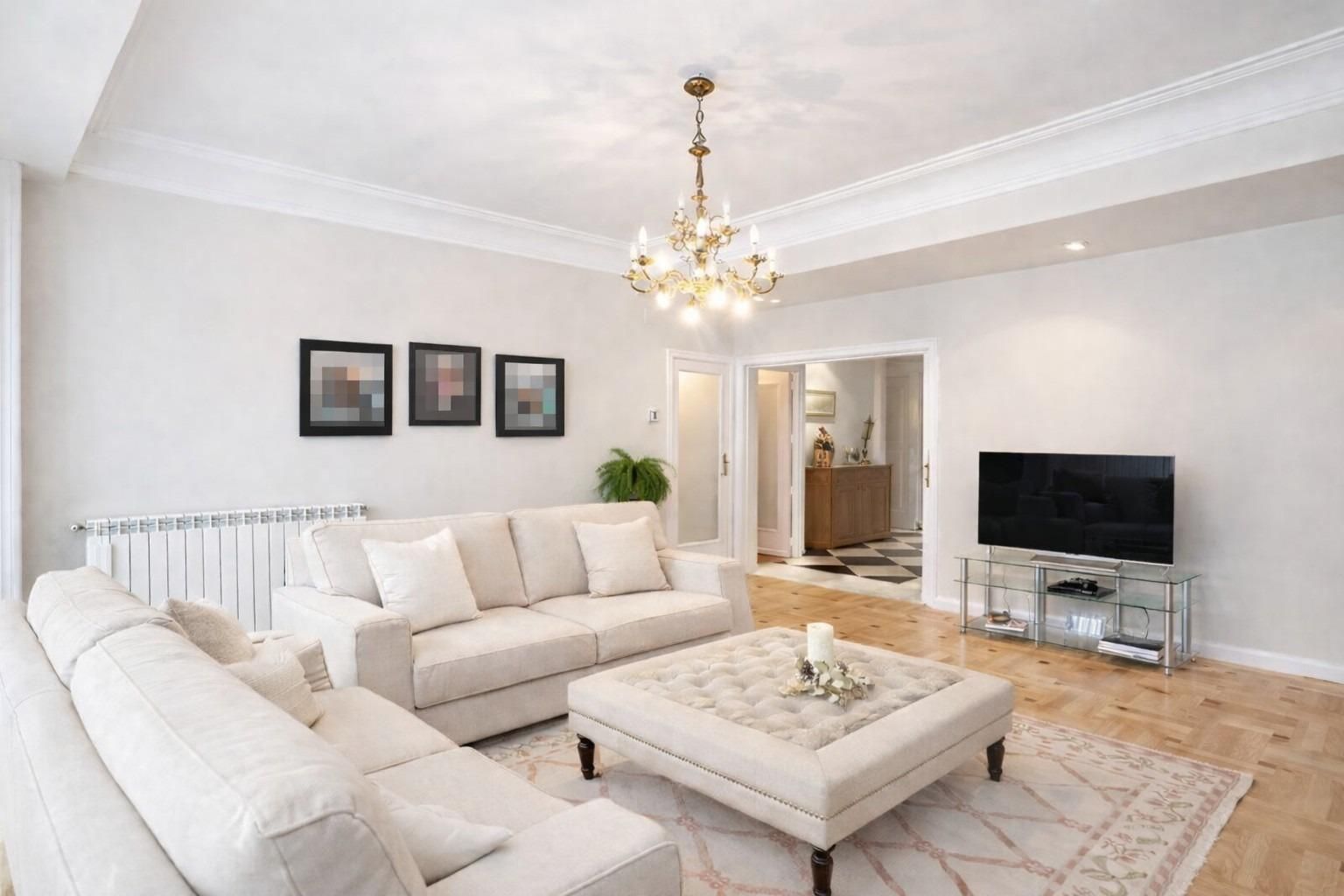 Sala d'estar de Pis de lloguer en  Madrid Capital amb Aire condicionat