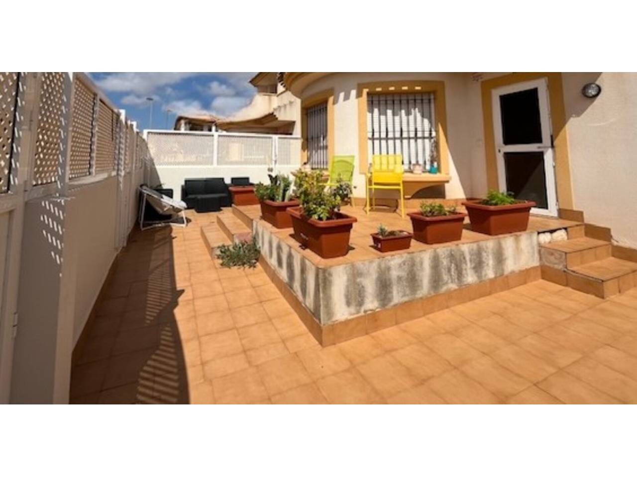 Terrassa de Casa o xalet en venda en Cartagena amb Aire condicionat, Jardí privat i Piscina comunitària