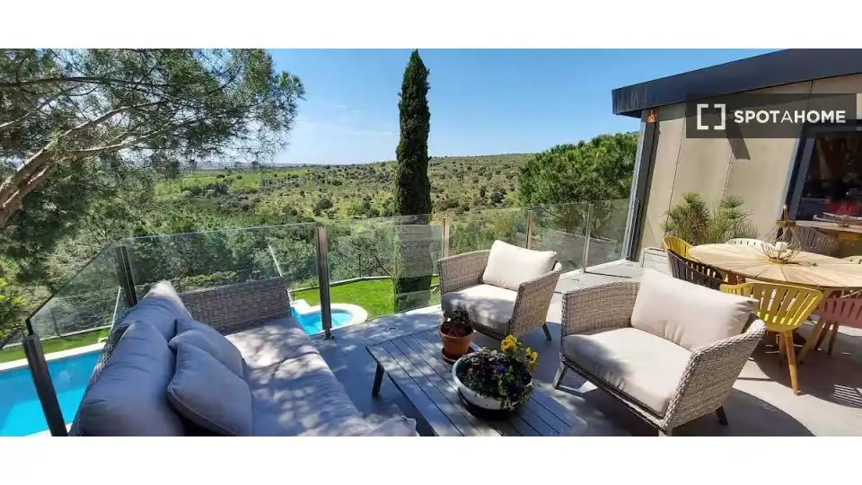 Terrace of Flat for rent in Galapagar  with Air Conditioner, Heating and Furnished