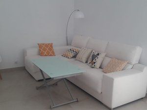 Sala de estar de Piso de alquiler en  Huelva Capital con Amueblado y Balcón